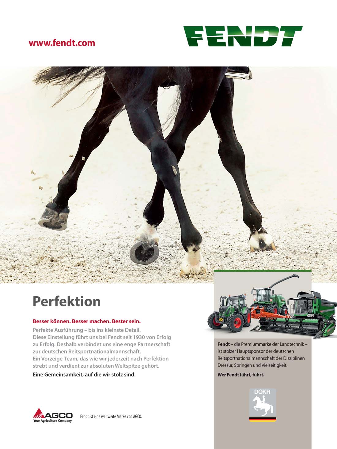 Fendt - Perfektion - Besser können. Besser machen. Bester sein.
